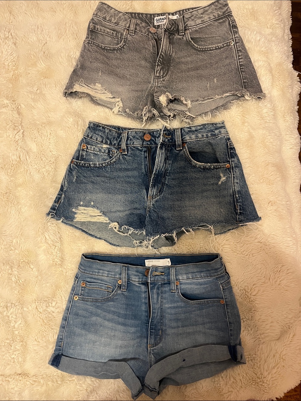 Bundle- 3 Pairs Garage mini jean shorts